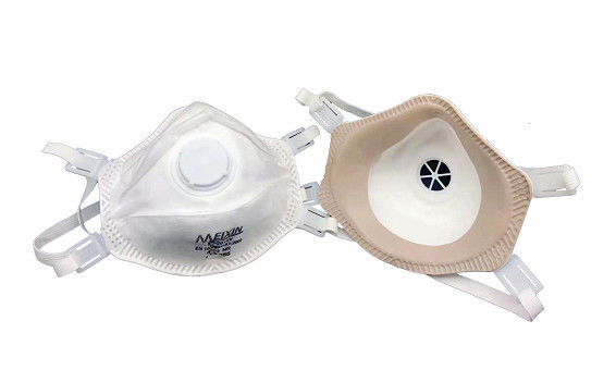 Non Irritating Carbon Respirator Mask Soft White Color CE Certification
