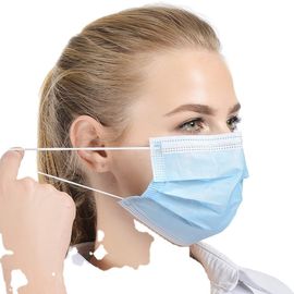 China Breathable blaue Gesichtsmaske/Wegwerfmund-Masken-multi überlagerter Stereoentwurf usine