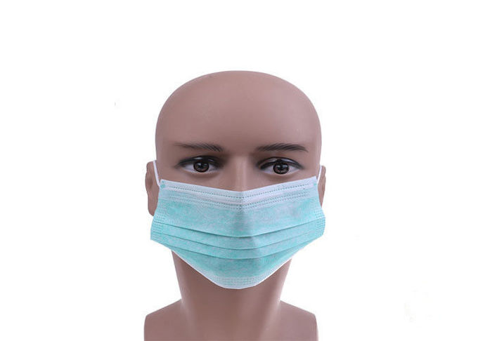 Kundenspezifische Wegwerfnicht gesponnene Gesichtsmaske drei Schichten grüne Erwachsen-Masken-